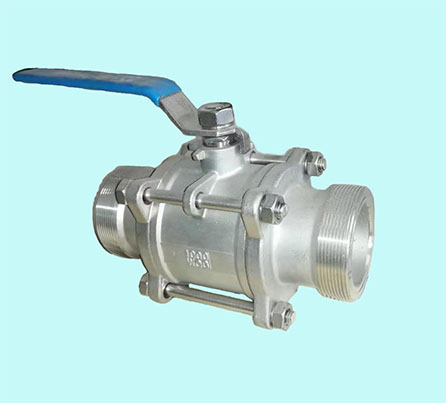 Three pcs male threaded ball valve stainless steel2